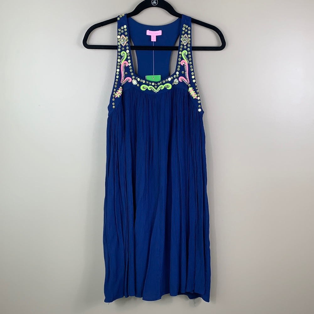 NWT Lilly Pulitzer navy Lorna swing dress sm